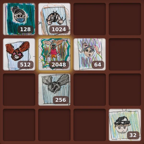 A glowing Bartholomew in the middle of the board, surrounded by Old Lady Doc, Todd, Jeff, Rabid Rabbit, Fairy and Dairy.